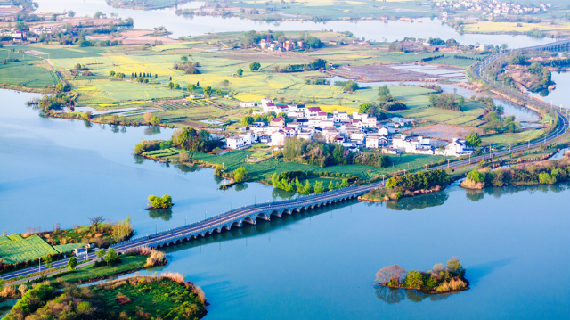安徽南陵：奎湖濕地 春景如畫